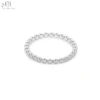 18K Solid White Gold