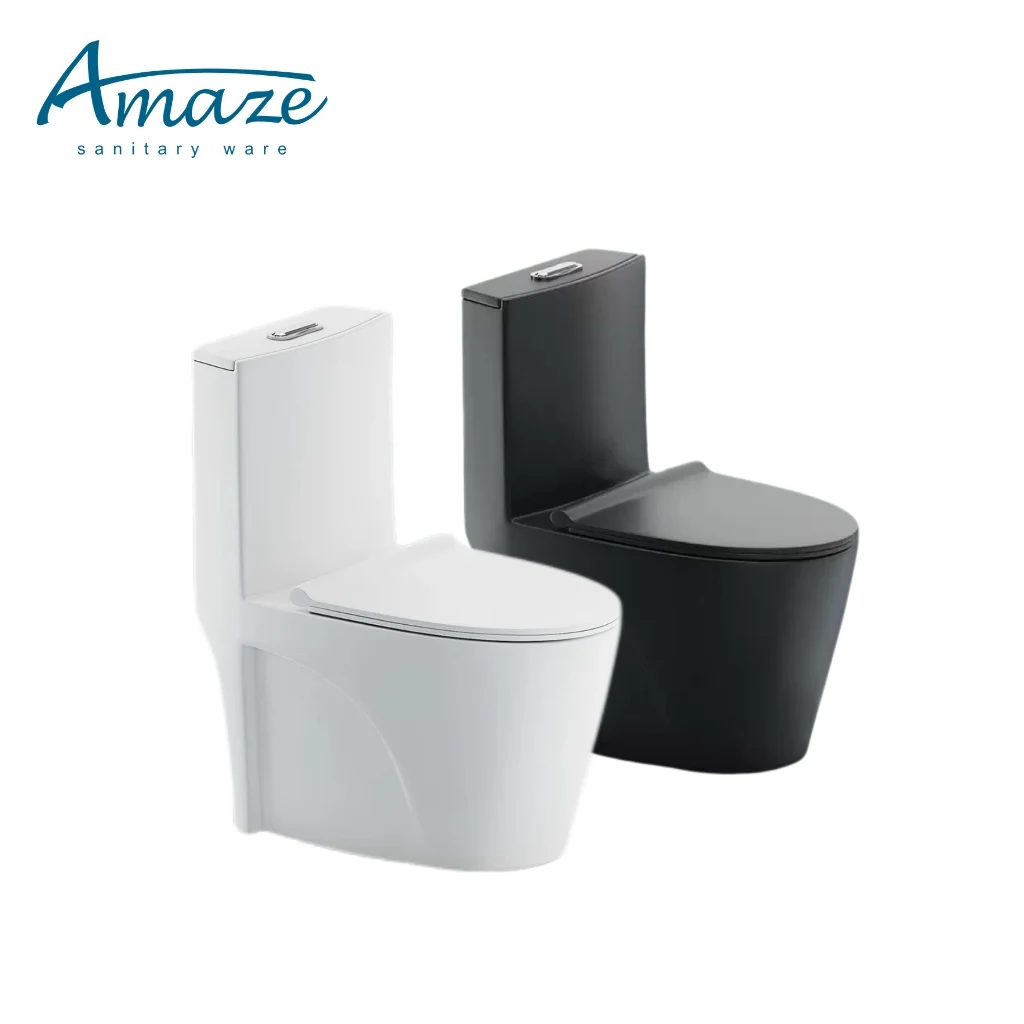 Modern bathroom floor mounted dual flush siphonic modern wc ceramic commode sanitary ware one piece toilet bowl details