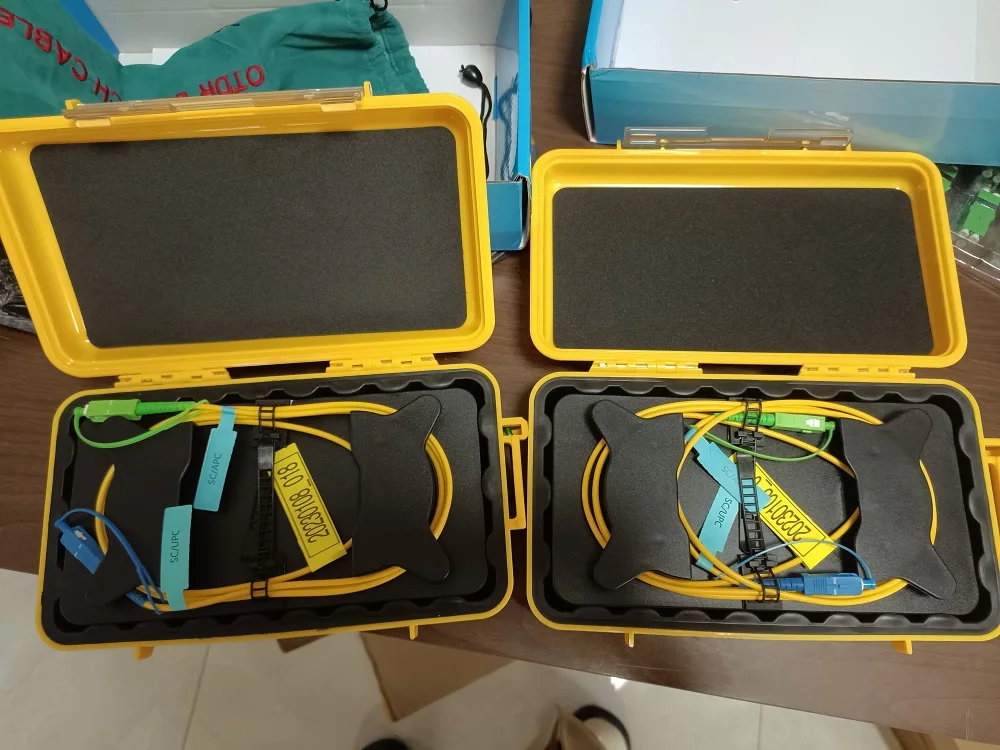 Câble De Lancement OTDR 1000M Monomode - Boîtier Avec Anneaux, Connecteurs SC/APC, Neuf