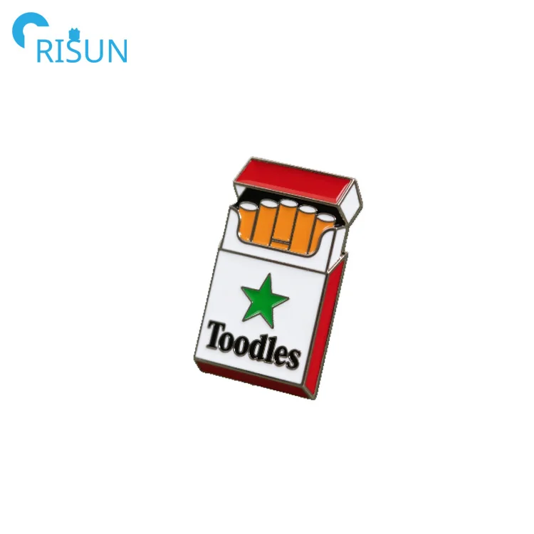 cigarette brooch Wholesale Smoking Cigarette Never Knows Best Enamel Pin Custom Logo Enamel  Lapel Pin Lighter Toodles Cigarette Badge Brooch