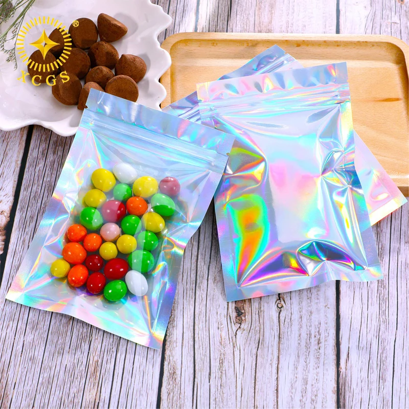 Holographic Rainbow Color Resealable Smell Proof Mylar Zip Lock Bags -  China Resealable Smell Proof Bags, Mylar Zip Lock Bags