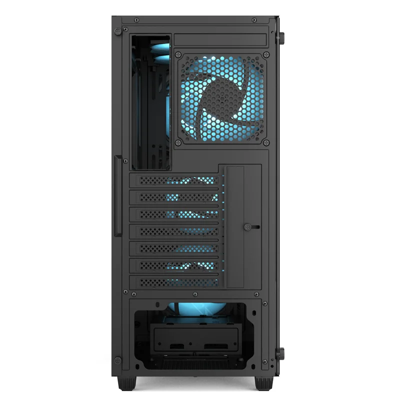 KINPOWER  Pc Tower Case Gaming Tempered Glass Micro Atx Unique Design Mesh Pc Computer C aperçu 6
