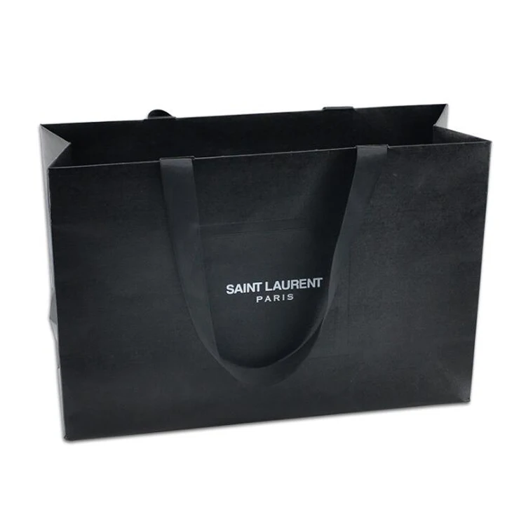 Custom Design Black Luxury Clothing Shopping Packaging 250 Gsm Art ...