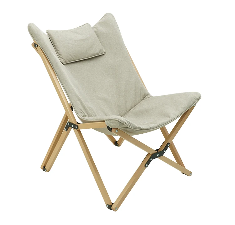 Custom 2021 New Style Leisure butterfly Chair Outdoor Wooden Chairs Camping Wood Chair Foldable
