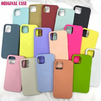 Wholesale Original Luxury Liquid Silicone Case Custom Cell Phone Tpu Covers For Iphone 8+ Xs 11 12 13 Pro Max With Packaging