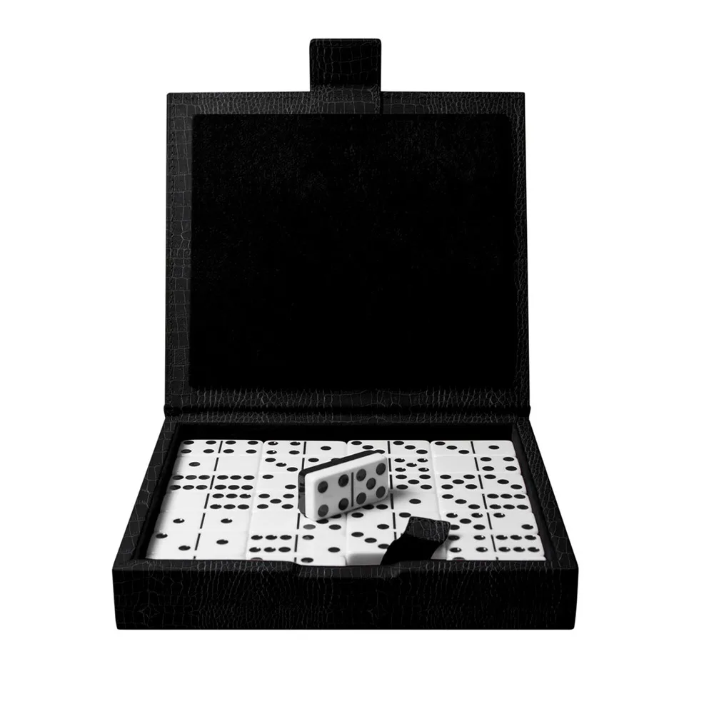 Magnetic Flap Closure Customize logo Empty Cases or Storage Boxes for Dominoes Sets