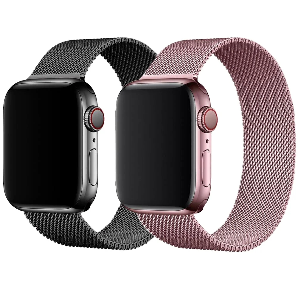 HS horlogebandje 1 schakel breed | Apple Watch 38mm Space Grey