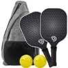 2 raquetas+2 pelotas+1 bolsa triangular gris 700g