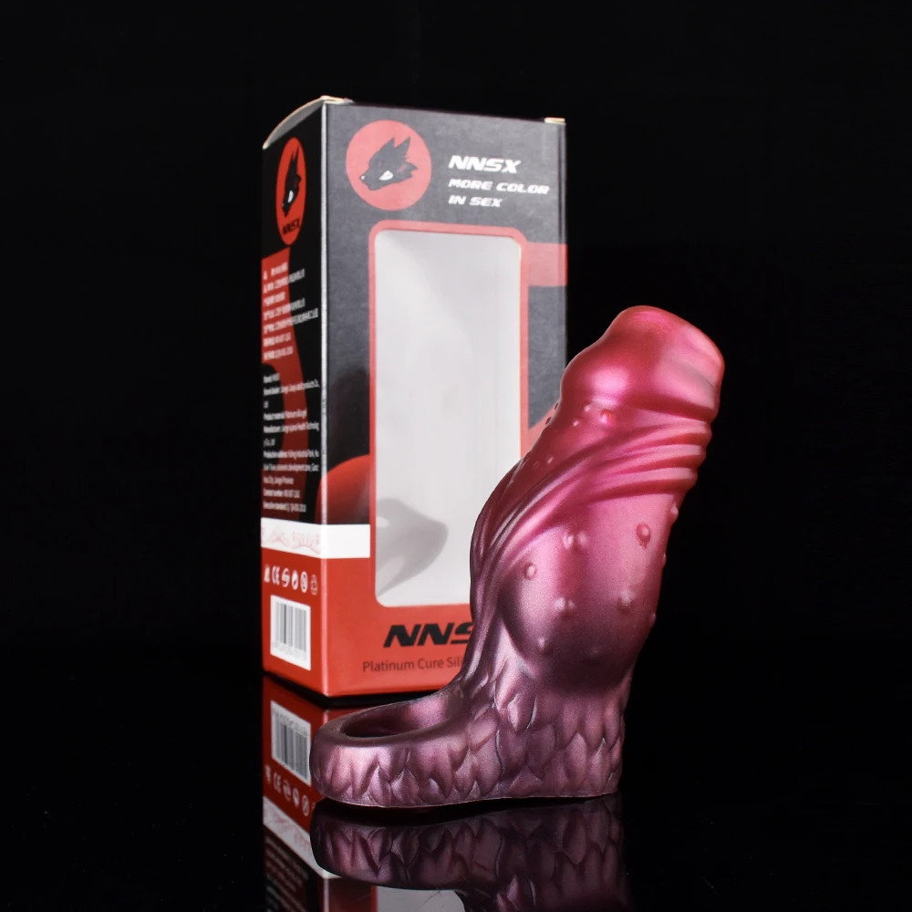 NNSX Fantasy Knot Open Sheath Penis Extender with 3 Active Sizes Cock Sleeve Silicone Fantasy Penis Extender Wholesale