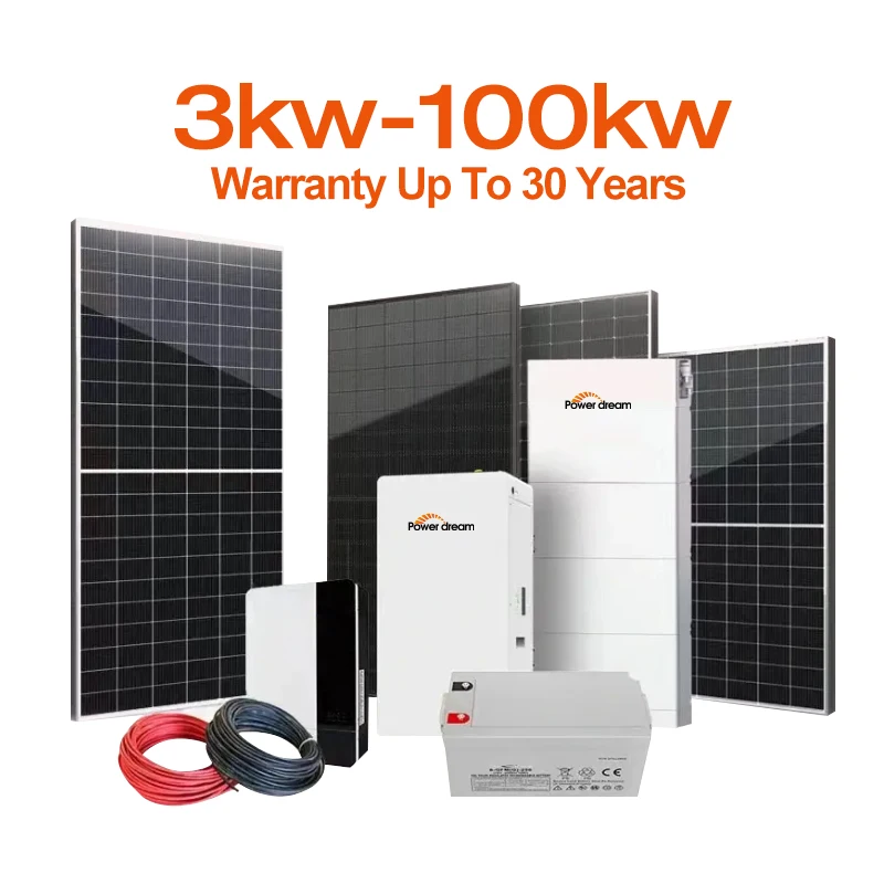 Residential Off-Grid Solar Panels System 3Kw 30Kw Solar Power Energy System 200ah Capacity CAN Home Use