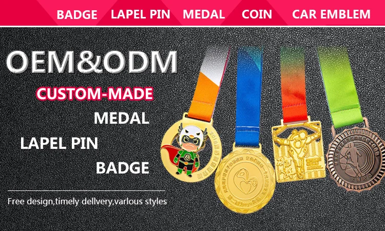 Custom Gold Metal Soccer 5k Running Medal With Ribbon Sports Customised ...