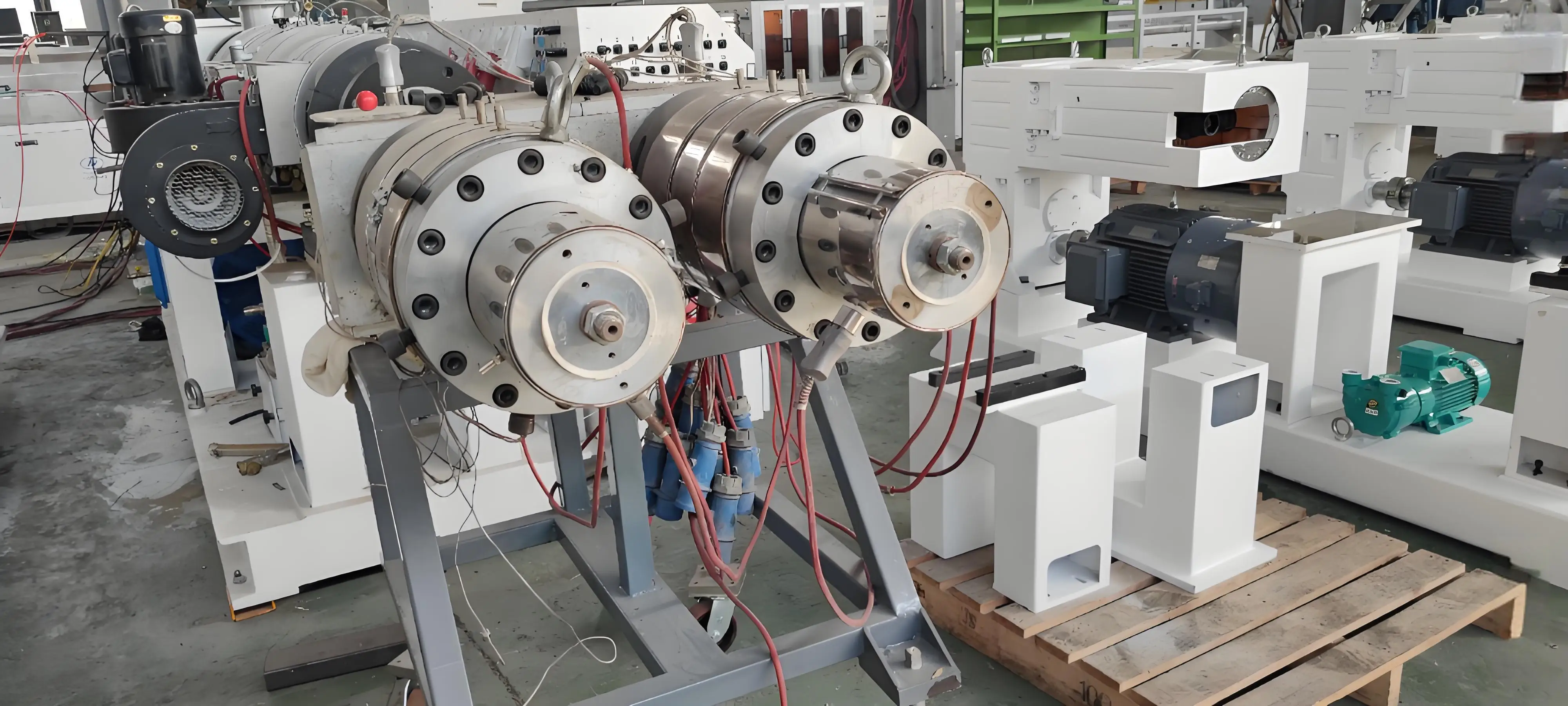 셰인젠 하이펫 20-63 PVC 듀얼 파이프 생산 라인 7