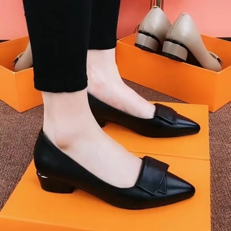 Wholesale Slip On High Quality Elegant Pump Shoes Ladies Pu Leather ...
