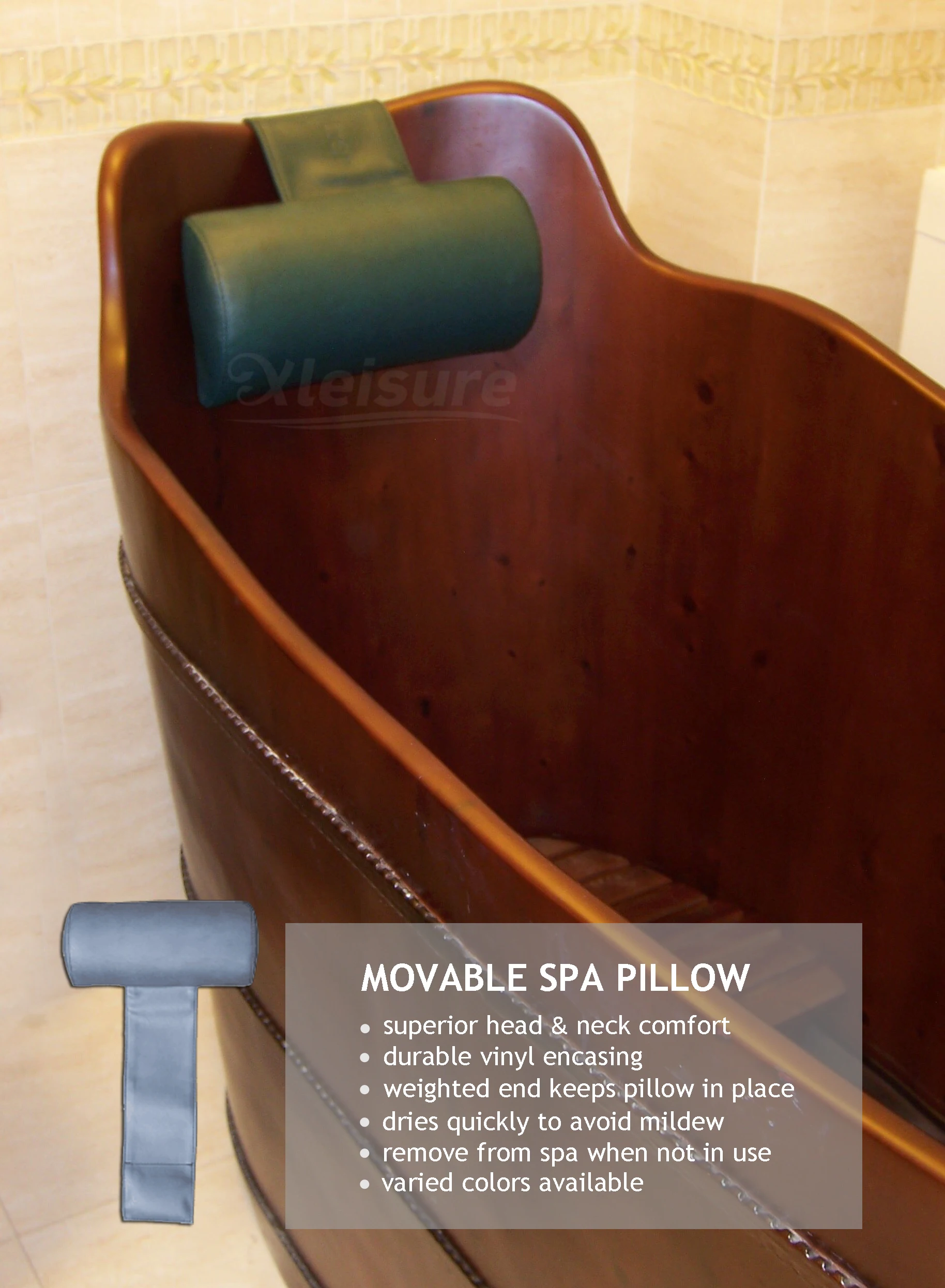 Special Design Movable Spa Hot Tub Pillow,Blue Headrest For Bathtub