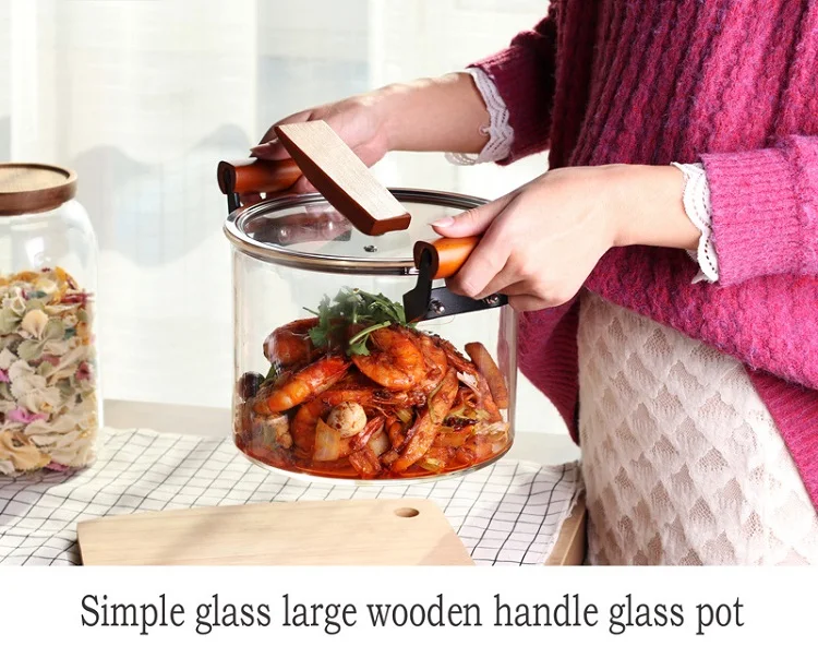 Heat resistant glass cookware set transparent borosilicate microwave cookware set