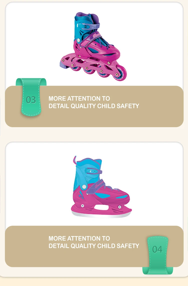 Flexible Adjustable Cheap Easy To Replace Accessories 4 In 1 Patines