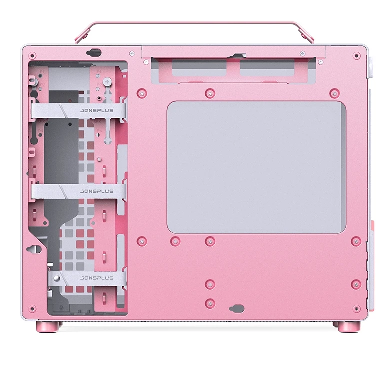 Jonsbo Z20 Pinkwhite M ATX Portable Case for Desktop Pcs