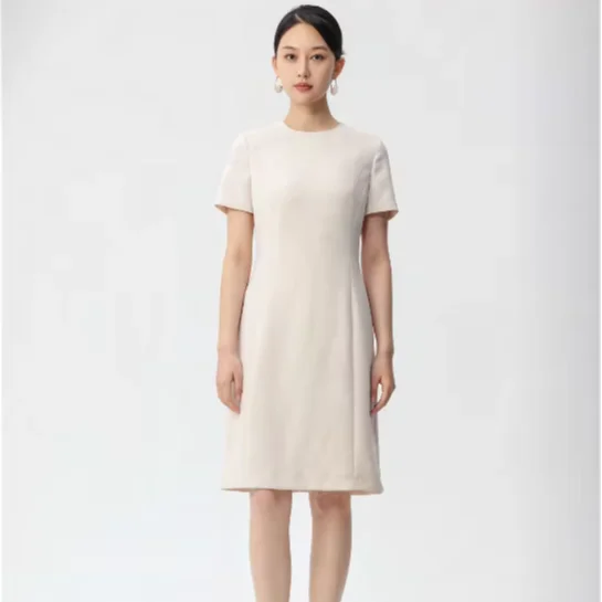 Women's Vintage Style Empire Dress Mandarin Collar Handmade PU Anti-Static  Silk Screen Printing for Church Casual Spring Wear