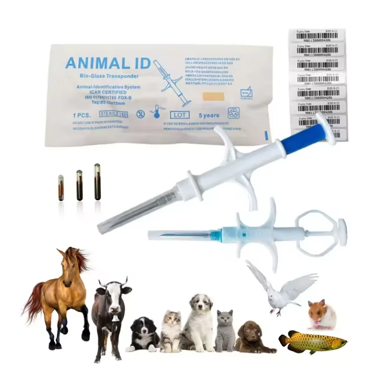 RFID Nano Injectable Microchip Animal Tracking Microchip for Dogs Cat Glass  Tag Em4305 Chip Pet Cattle Implantation