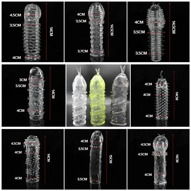 Popular Adult Reusable Intimate Penis Enlargement Condom  Large Condoms Spirit Draggon Silicone Sex Toys Condom for Men