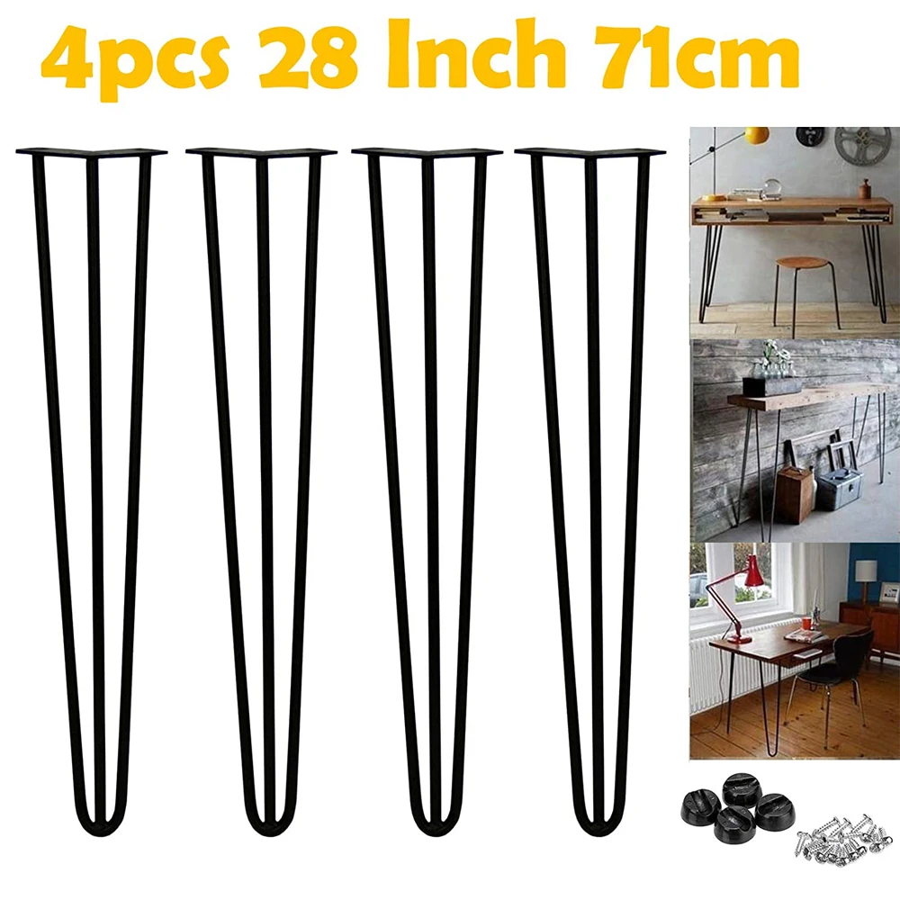 
Металлические ножки для стола, черная сталь, Шпилька для волос, ножка для стола, прочная Современная Мебель В индустриальном стиле для стола, обеденного стола, мебель «сделай сам» 