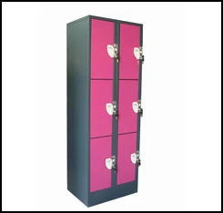 Metal Storage Lockers with Coin Lock Public Place Metal Station Locker with Coin Operation
