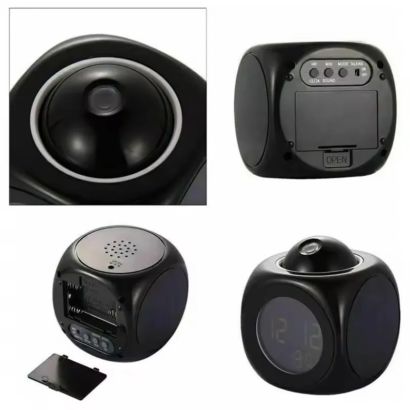 Multifunction Voice Talking Led Projection Temperature Baby Room LED Night Light Projector LCD Table Digital Clock