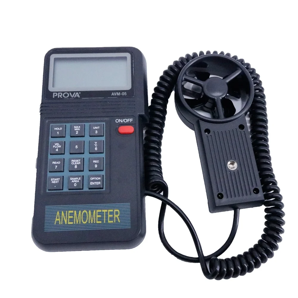 PROVA AVM-05 Thermo Anemometer Tester Digital Air Flow Velocity Meter Wind  Speed Tester 0.0-45m/s