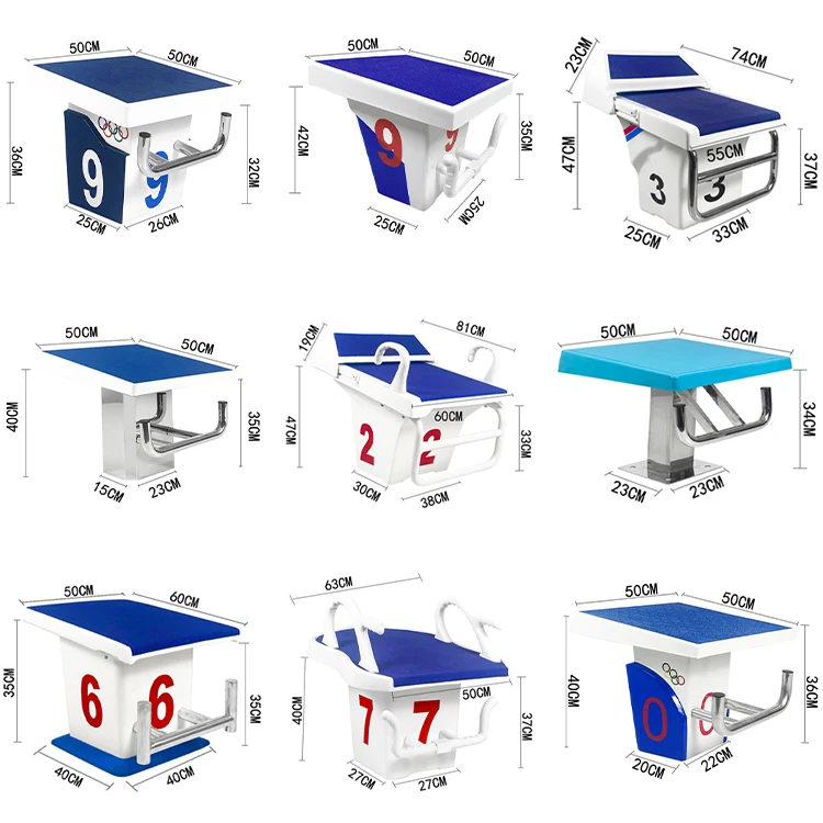 Finn Forest HX-09 Fiberglass Standard Swimming Pool Starting Blocks
