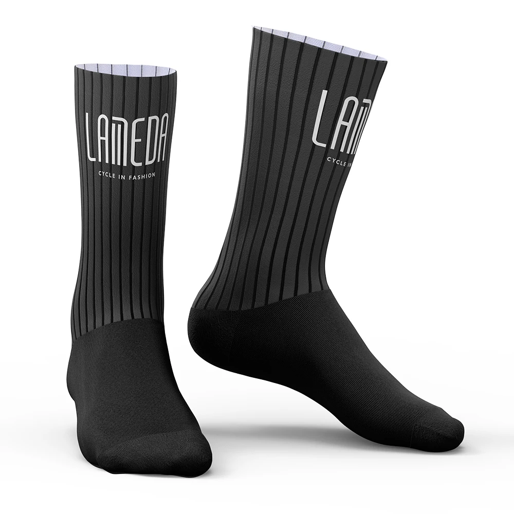 LAMEDA No Seam Durable Gradient Purple Colorful Thermal Sports Socks