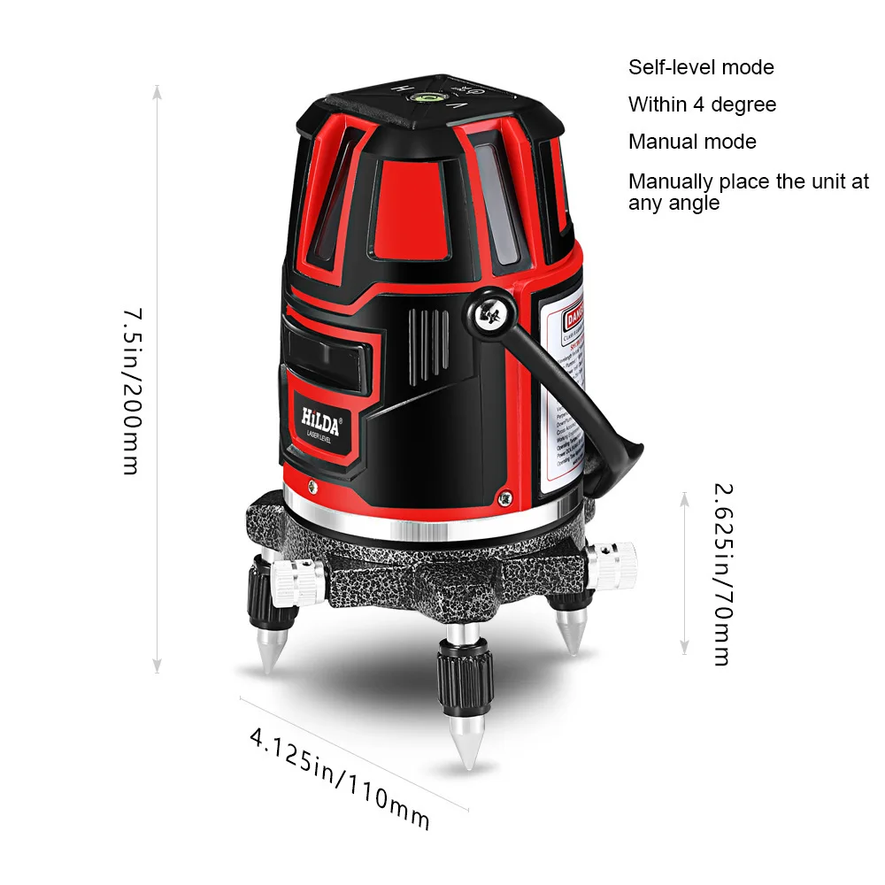 5 Lines Green 360 Self Leveling Floor Automatic Rotary Cross Laser Level