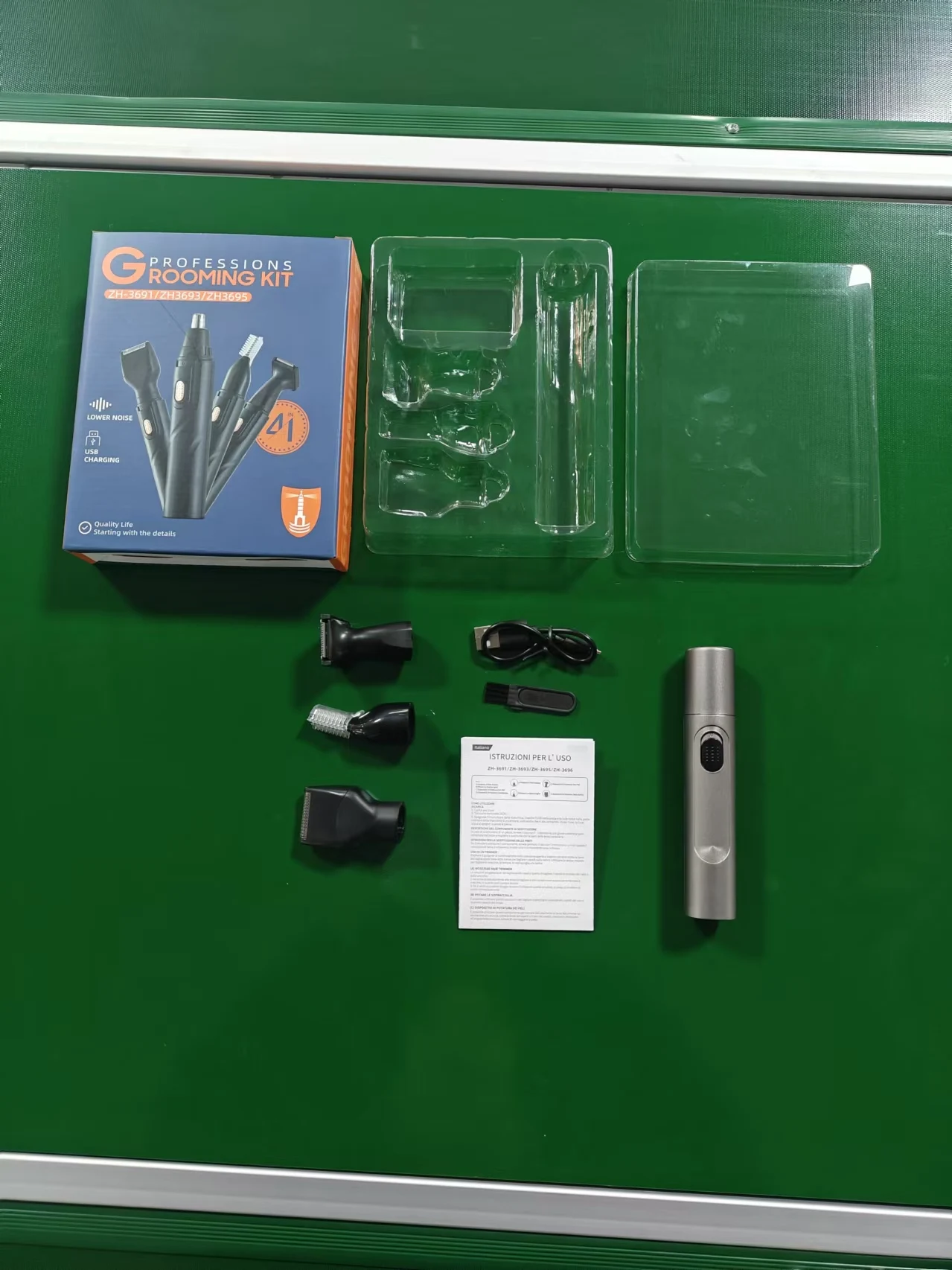 USB Charging Electric Men's Multifunctional Four-in-One Push Nose Hair Trimmer Portable for Home Car Use Direct Manufacturer supplier