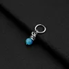 E033-Lake Blue1 (there are ear holes earring)