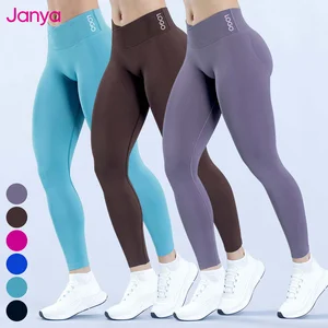 Janya Breathable Tummy Control Gym Clothes Tight Scrunch Butt Fitness Sports Pants High V-waist Seamless Yoga Leggings for Women