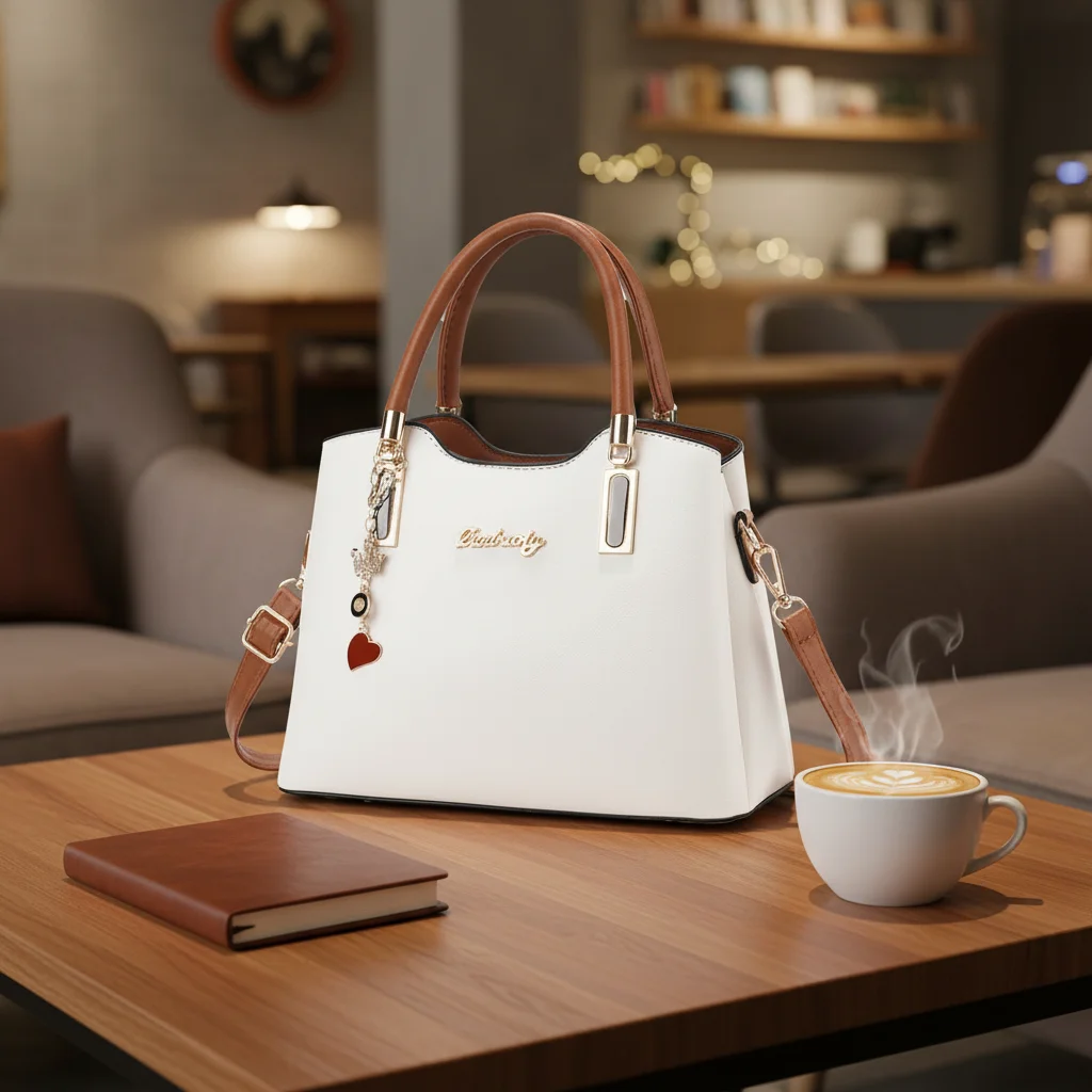 Women's PU Leather Handbag Set - Tote & Crossbody