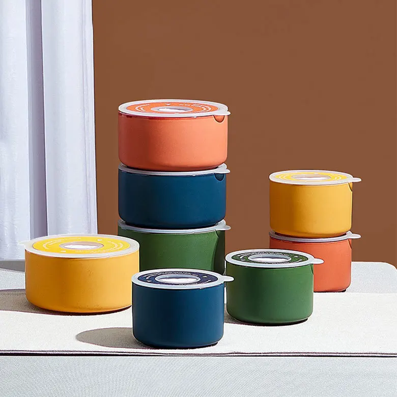 Microwavable Ceramic Lunch Box Airtight Food Storage Containers With