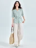 Maglia verde+pantaloni albicocca