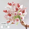 A single pink hydrangea (without bottle)