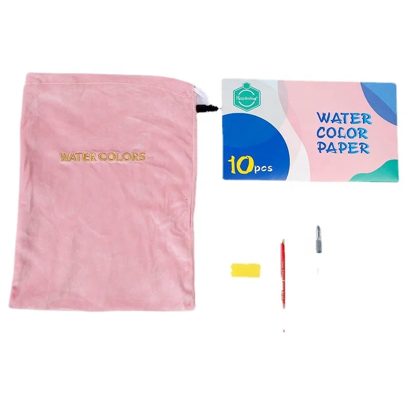 36 цветов сплошная акварель с кистью и бумагой для