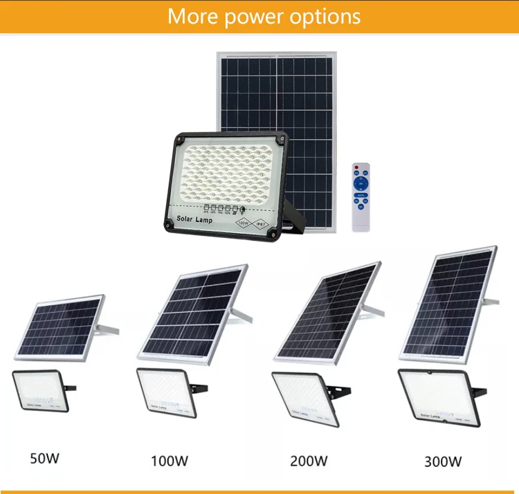 Factory Solar LED Flood Light 100w 200w 300w 400w 500w 1000w Outdoor ...