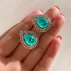 lake green  ear studs