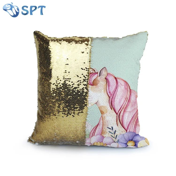 2019 Горячая продажа цельная картина флип блесток сублимационная подушка