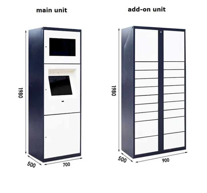 Fingerprint Delivery Intelligent Gym Outdoor Parcel Locker System Digital Electronic Steel Smart Metal Storage Lockers