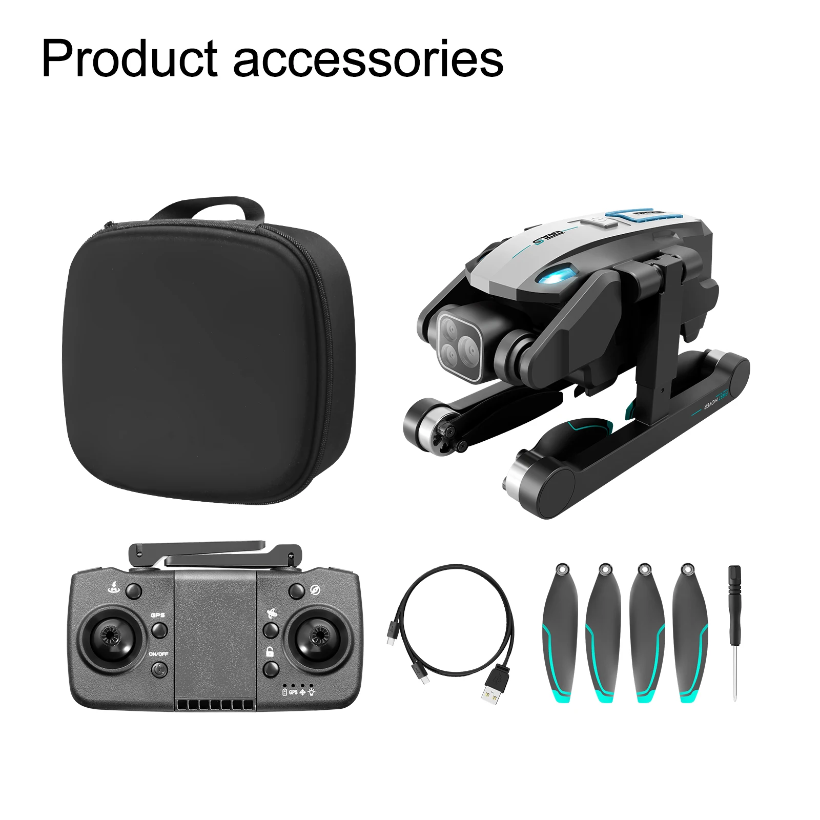 S188 GPSドローン8KプロフェッショナルHDカメラ3つの障害物回避空気圧