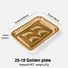 Assiette carrée Sz25-18 [or]50 pièces