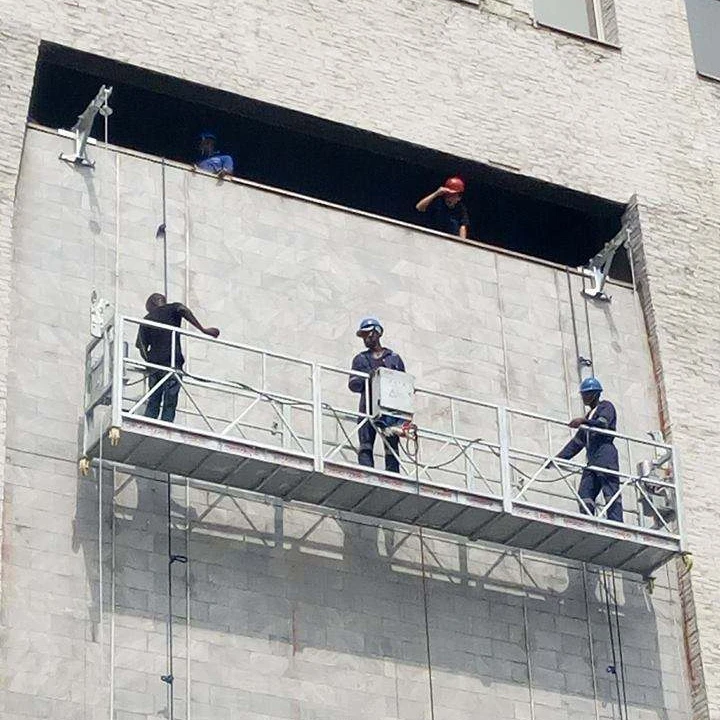 Building Exterior Painting Work Gondola windows Cleaning Cradle Motorized Suspended Platform