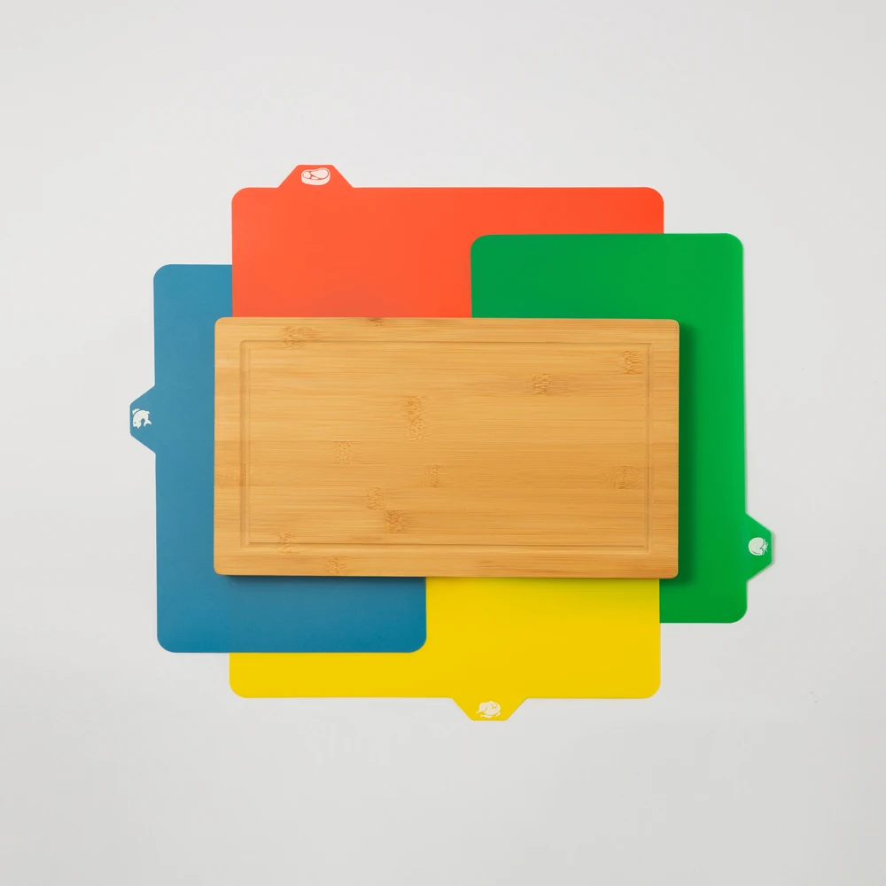 Food Safety Plastic Cutting Board 3 In 1 Multifunction Bamboo Cutting