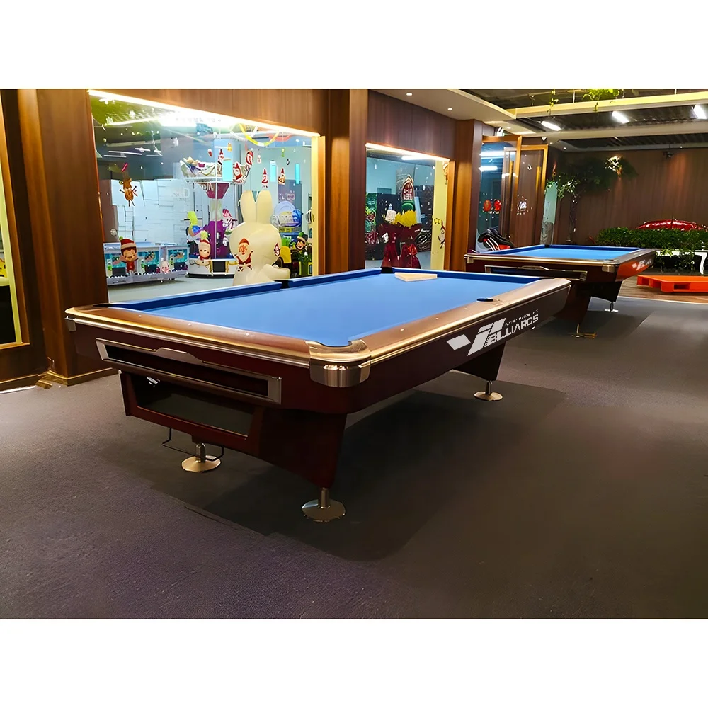 Factory Wholesale Superpower 6th Generation Slate 9ft American Indoor Pool Table for Club Use