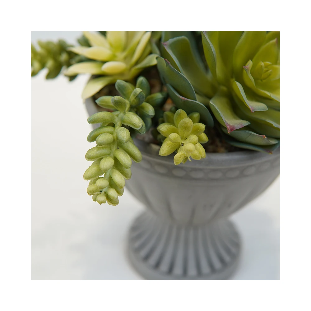 Wholesale Decorative Mini Indoor Artificial Succulent For Home Decoration Fireproof Antiuv Faux