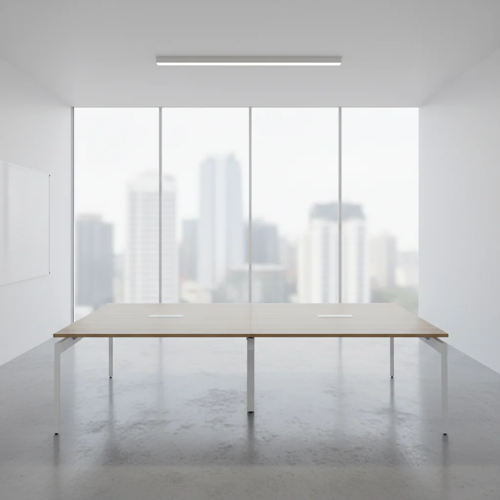 Medium Conference Table Steel Frame Professional Boardroom Design Business Meeting Space Modern Office Desks 3